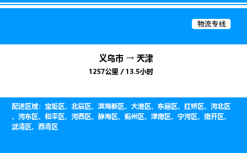 義烏市到天津物流專線-設(shè)備配件運(yùn)輸專線「市縣閃送」
